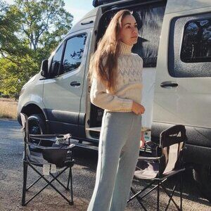 GM Cream and blue sweater #winterknits